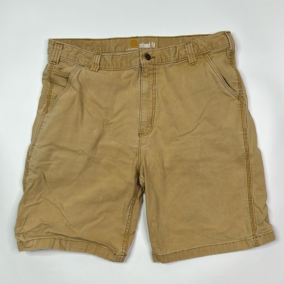 Carhartt 102514-918 Relaxed Fit Carpenter Brown Shorts Size 38 - Picture 1 of 8
